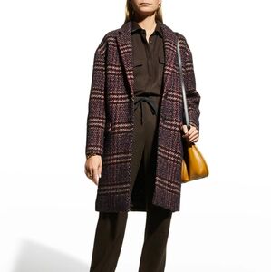NWT Rag & Bone Women's Estelle Plaid Cocoon Coat, Sz M, $895